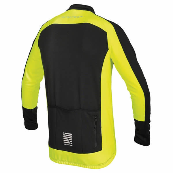 Black / Yellow Altura Long Sleeve Jersey Rear View